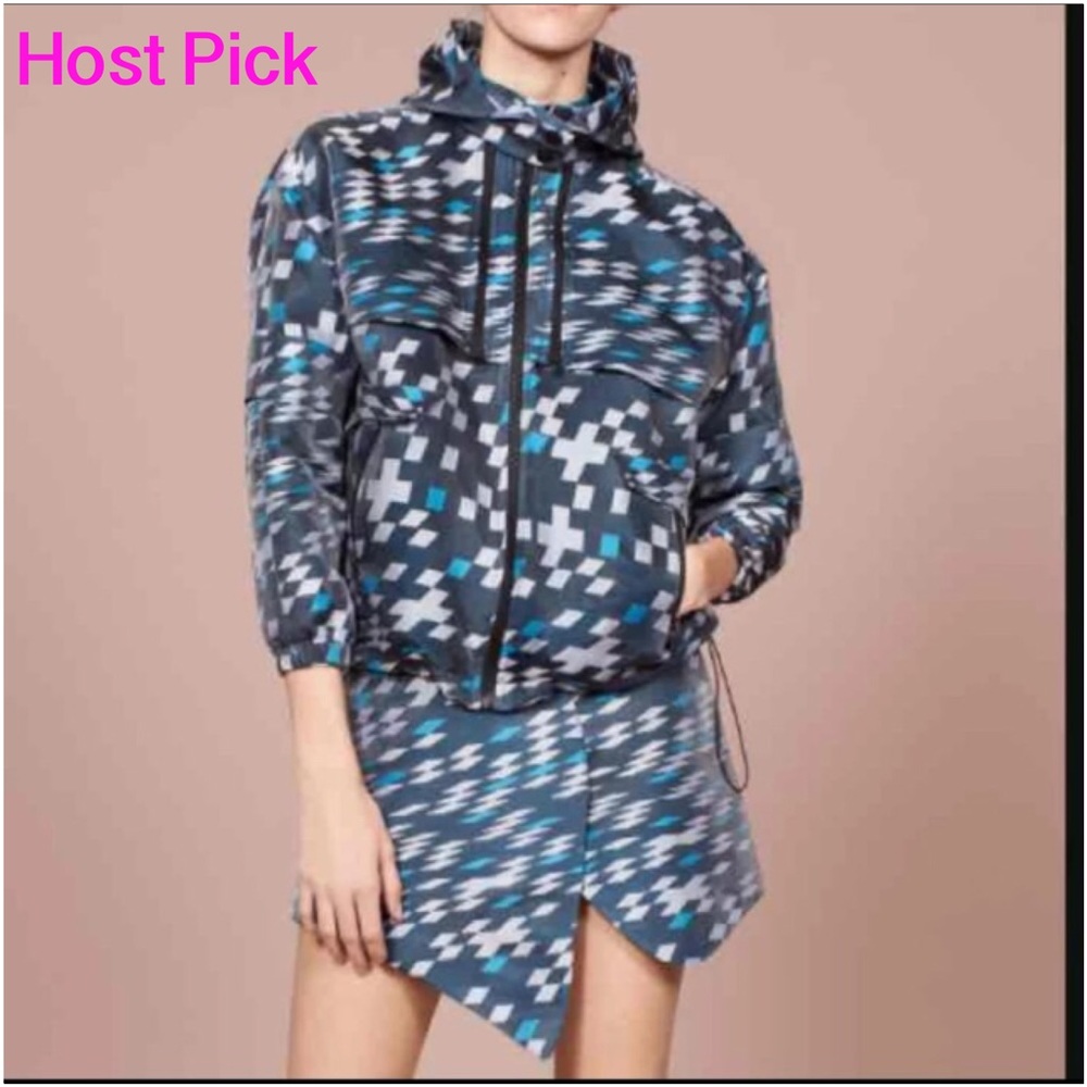 🆕Opening Ceremony>shimmer geometric anorak NWT